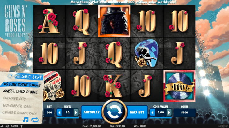 Play a demo of Guns N’ Roses bitcoin slot